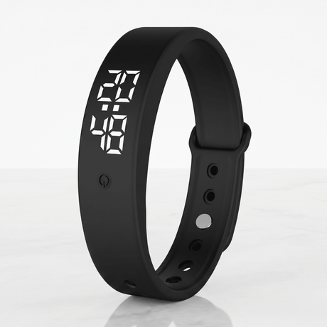 TempWave – Smart Armband med Temperaturmätare och Feberlarm – Vattentät Klocka med Vibrationslarm, Timer och Kalender