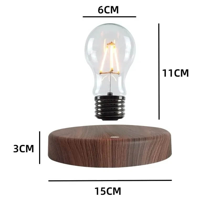 LumoGlide - Magnetische Zwevende LED Lamp | Zwevende Tafellamp met Houten Afwerking voor Bureau en Interieur