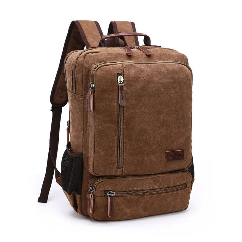 NomadiqPack – Vintage Canvas Ryggsäck för Resor | Stil, Funktion och Flexibilitet i Ett