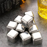 FrostGleam - Roestvrijstalen ijsblokjesset | Herbruikbare ijsblokjes voor whiskey, wijn & cocktails - Stijlvol, Cool & Geen Verdunning