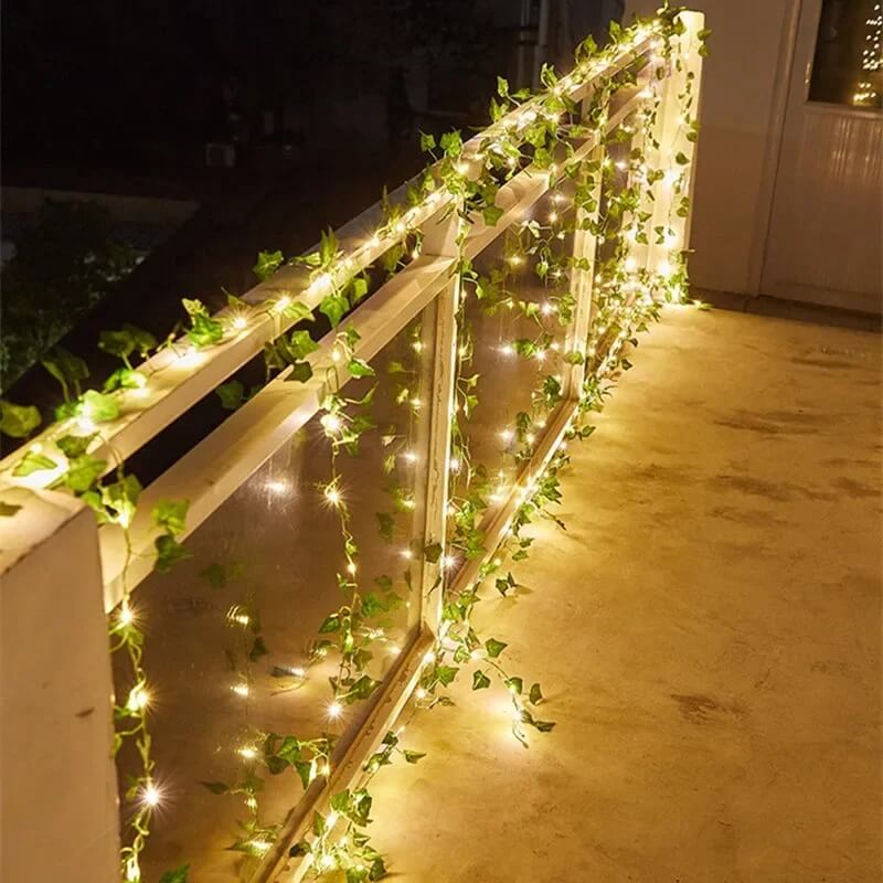 VineGlow - Snoer van groene bladeren op batterijen - Creëer een gezellige sfeer in huis of in de tuin