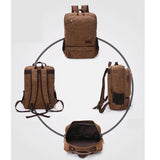 NomadiqPack – Vintage Canvas Ryggsäck för Resor | Stil, Funktion och Flexibilitet i Ett