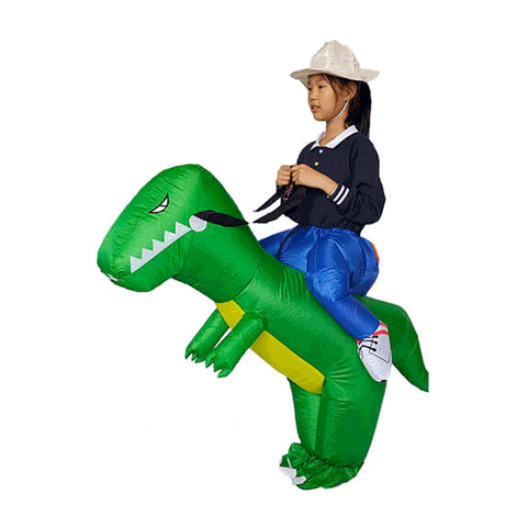 Opblaasbaar dinosauruskostuum voor kinderen en volwassenen