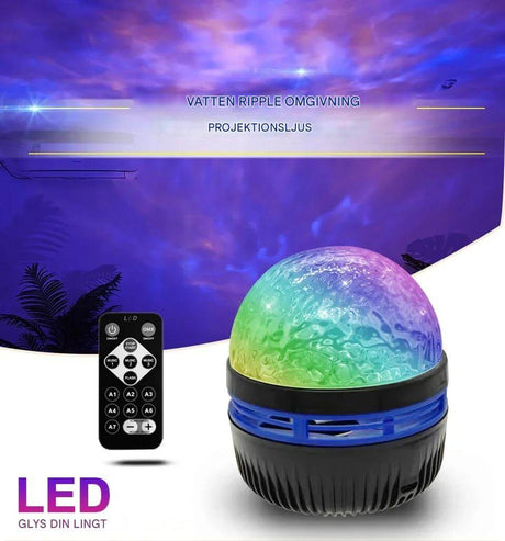 StarGlo – LED Galaxy Projektorlampa | Stämningsbelysning med Fjärrkontroll för Magisk Atmosfär