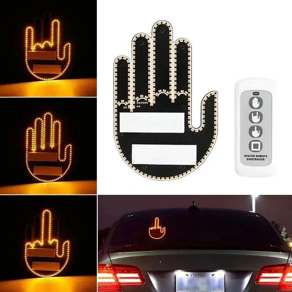 GlowHand - Leuke handlamp voor in de auto met afstandsbediening | Laat je stemming in het verkeer op een briljante manier zien