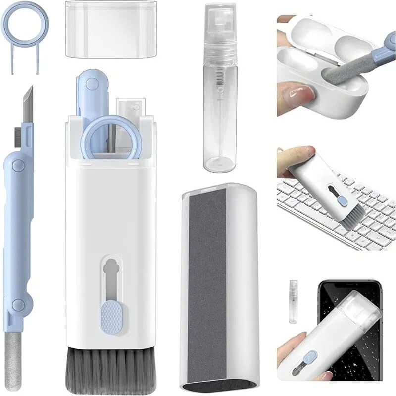 CleanMate - 7-in-1 Toetsenbord & Koptelefoon Schoonmaak Kit | Smart Care Oplossing voor Computer & Tech Gadgets
