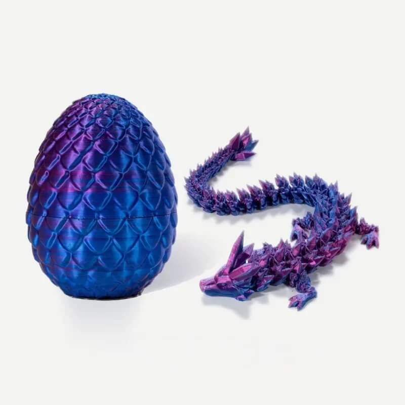 MystiCore - 3D-geprint drakenei met bewegende minivlieger - een magisch detail voor op het bureau of in de kinderkamer