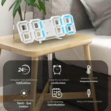 BrightChrono - 3D Digitale LED Wand- & Bureauklok | Stijlvolle Tijdsweergave voor Thuis & Kantoor