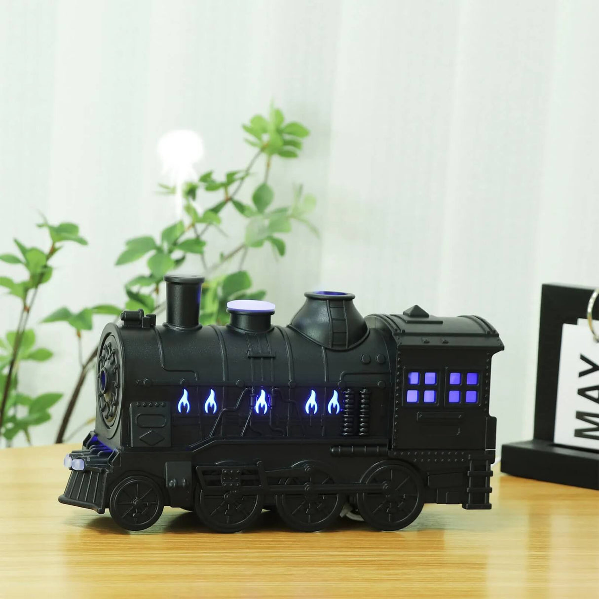 TrainAroma - Luchtbevochtiger & Aroma Diffuser met LED en afstandsbediening | Uniek Trein Geïnspireerd Ontwerp