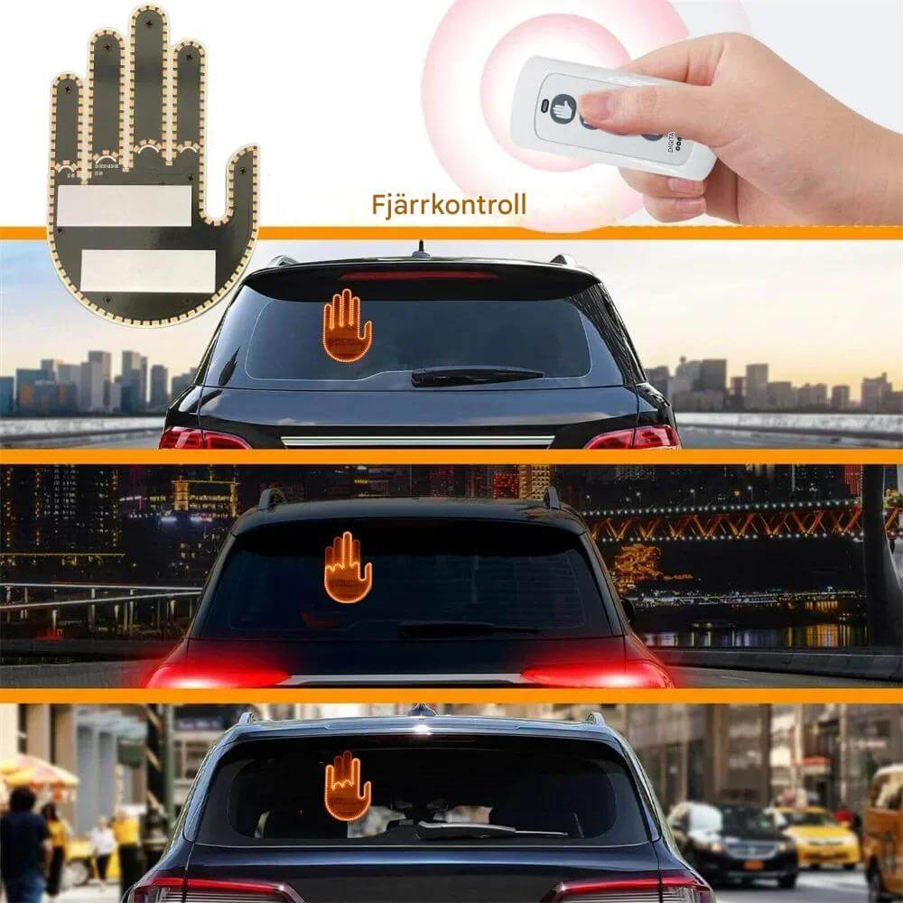 GlowHand - Leuke handlamp voor in de auto met afstandsbediening | Laat je stemming in het verkeer op een briljante manier zien