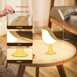 FeatherGlow - LED Vogel Nachtlampje met Touch Control | Decoratieve & Ontspannende Verlichting voor Slaapkamer en Woonkamer