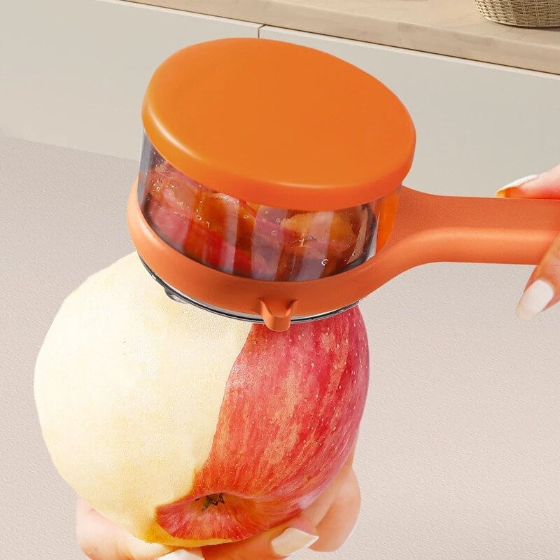 PeelPod - Schilmes met ingebouwde opbergdoos | Slim keukengereedschap voor minder morsen