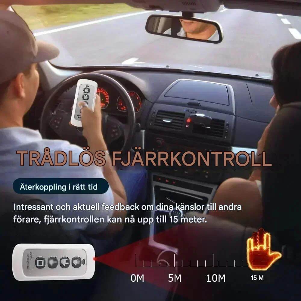 GlowHand - Leuke handlamp voor in de auto met afstandsbediening | Laat je stemming in het verkeer op een briljante manier zien