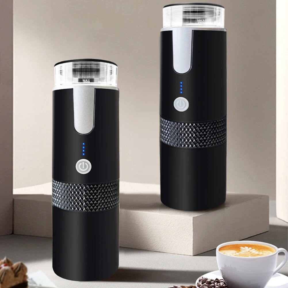 NomadoBrew - Draagbaar koffiezetapparaat voor op reis en op de camping | Draadloos koffiezetten met capsules en gemalen koffie