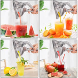 Fruitpers - Aluminium handmatige citruspers - Eenvoudig persen van citrusvruchten, granaatappels en meer