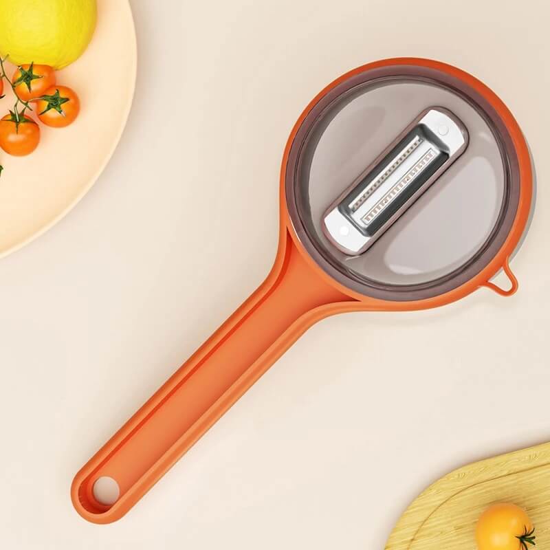 PeelPod - Schilmes met ingebouwde opbergdoos | Slim keukengereedschap voor minder morsen