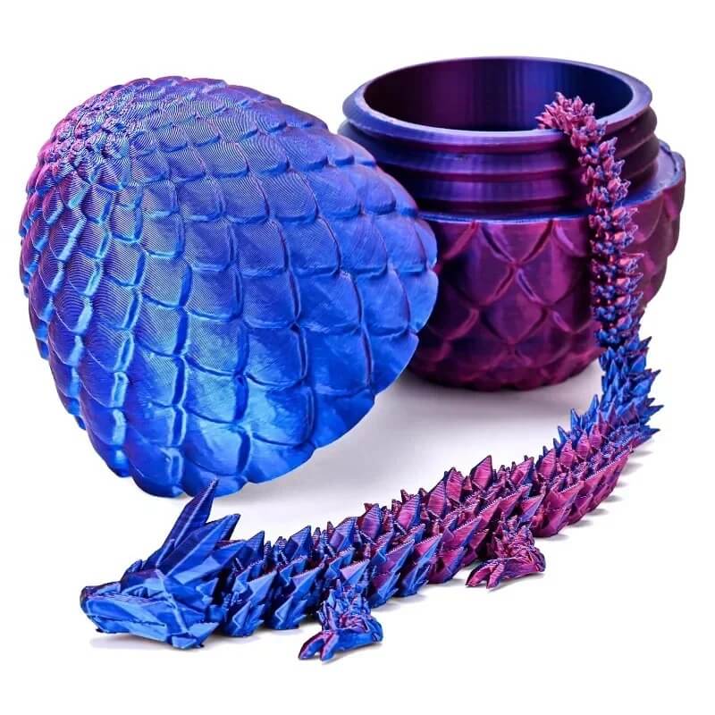 MystiCore - 3D-geprint drakenei met bewegende minivlieger - een magisch detail voor op het bureau of in de kinderkamer