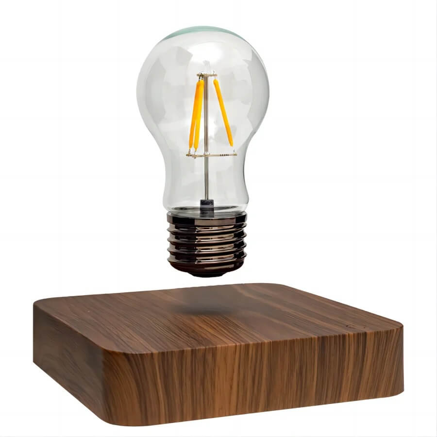 LumoGlide - Magnetische Zwevende LED Lamp | Zwevende Tafellamp met Houten Afwerking voor Bureau en Interieur