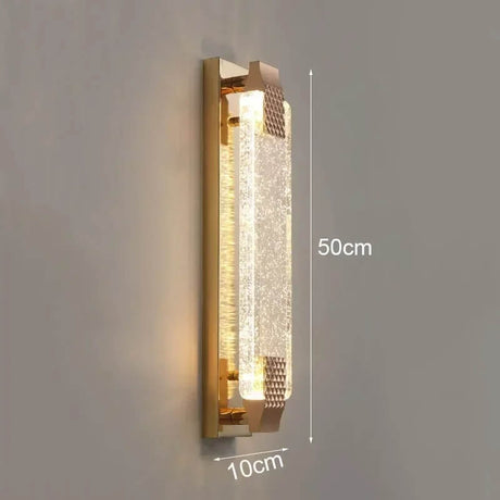 LuxeAngle - Wandlamp met Bubbel Kristal en Verguld Metaal | Elegante en Luxe Decoratieve Verlichting voor Slaapkamer & Woonkamer