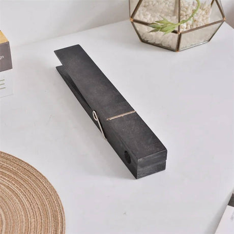 RustiClip - Wandgemonteerde Grote Houten Wasknijper | Rustieke Handdoekhouder in Decoratief Ontwerp