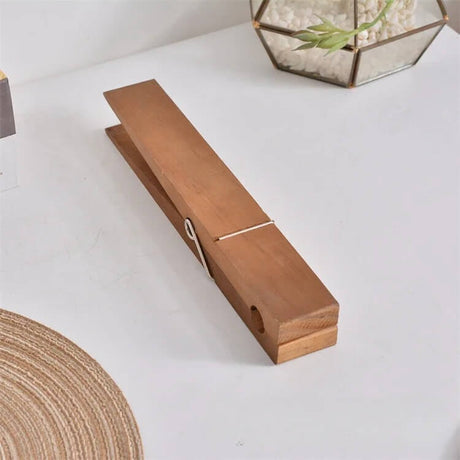 RustiClip - Wandgemonteerde Grote Houten Wasknijper | Rustieke Handdoekhouder in Decoratief Ontwerp