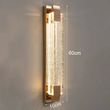 LuxeAngle - Wandlamp met Bubbel Kristal en Verguld Metaal | Elegante en Luxe Decoratieve Verlichting voor Slaapkamer & Woonkamer