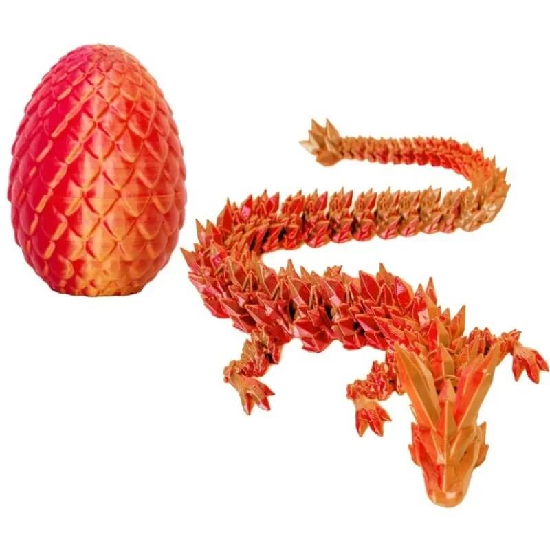MystiCore - 3D-geprint drakenei met bewegende minivlieger - een magisch detail voor op het bureau of in de kinderkamer