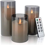 Glowelle - LED-waskaars met realistisch vlameffect met afstandsbediening en dimmer