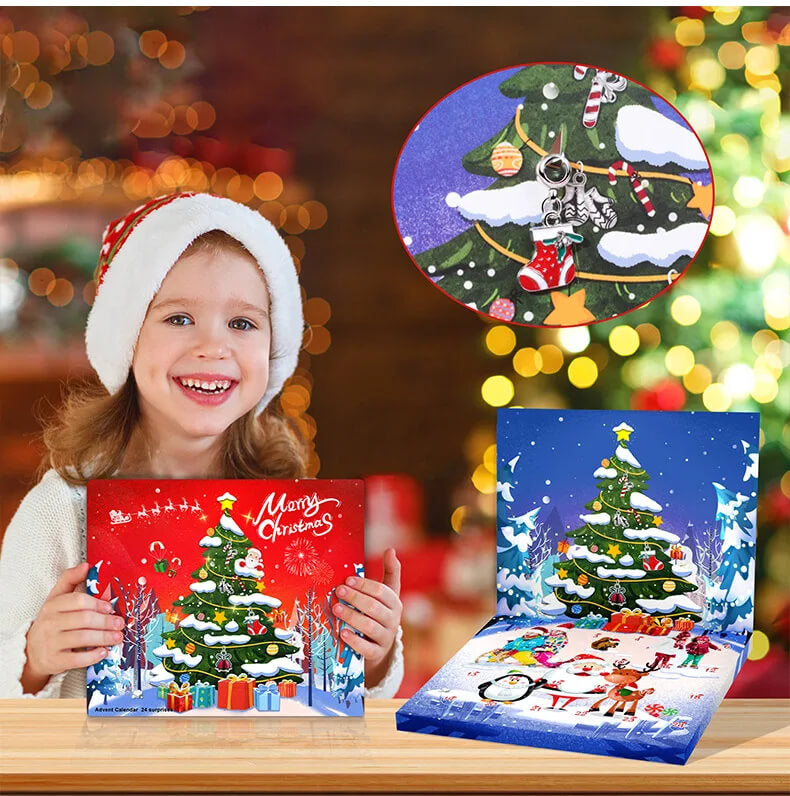 Charméa - 24 Daagse Sieraden Adventskalender voor Meisjes en Vrouwen met Kerstbedels en Armbanden