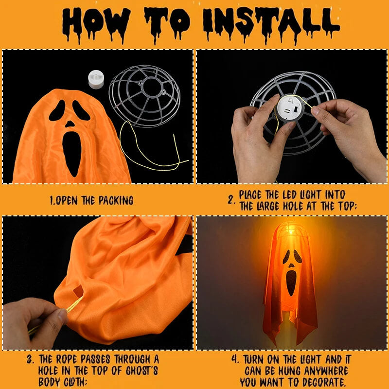 Halloween LED Spook Licht - Hangende Horror Decoratie voor Binnen en Buiten