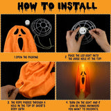 Halloween LED Spook Licht - Hangende Horror Decoratie voor Binnen en Buiten