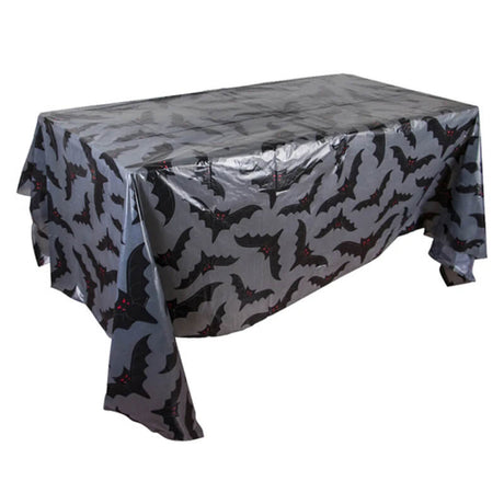 Halloween tafelkleed met pompoen en spinnenweb - Plastic tafelkleed voor feesttafels en huisdecoratie 220x130 cm