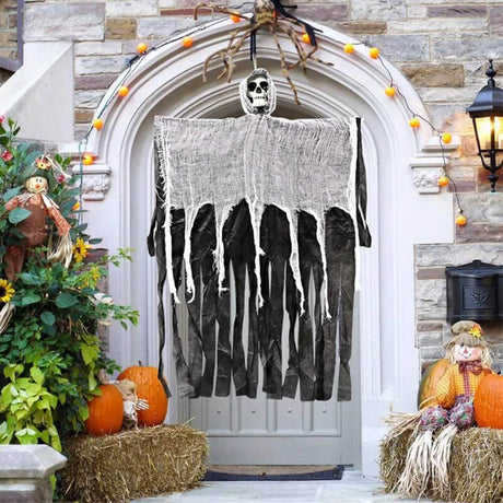 Halloween Decoratie: Hangende Spookhuis Decoratie - Spook, Schedel en Skelet