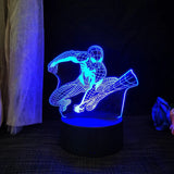 3D Superhjälte LED Nattlampa med Fjärrkontroll | 16 Färger & Touch – USB & Batteridriven Akryllampa för Barn & Gamingrum