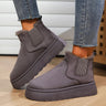 Antislip, warme gevoerde enkellaarsjes voor de winter, comfortabel en plat