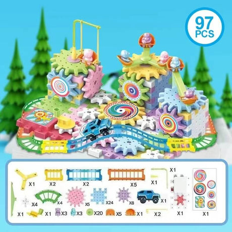 Elektrisch Bouwmodel - 3D Puzzels met Versnellingen voor Kinderen