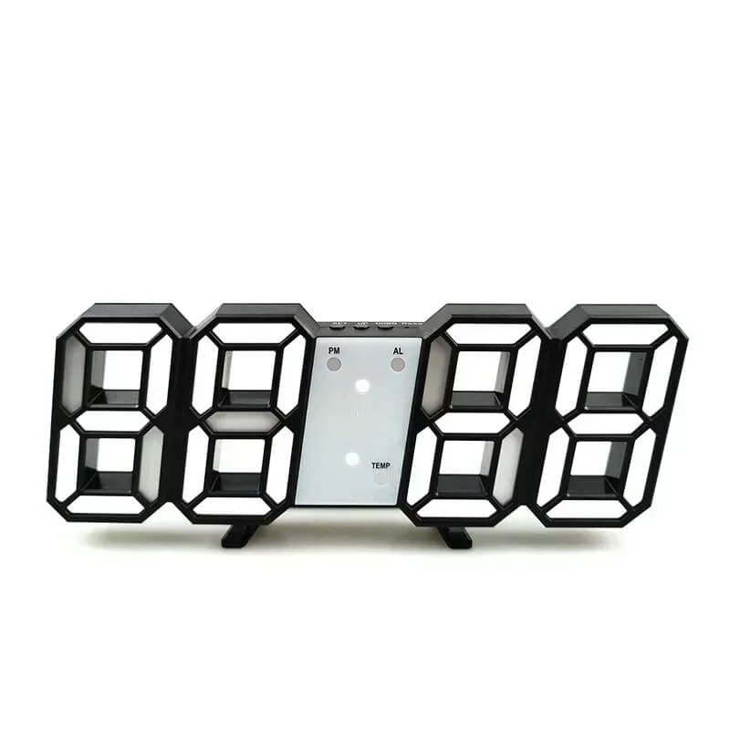 BrightChrono - 3D Digitale LED Wand- & Bureauklok | Stijlvolle Tijdsweergave voor Thuis & Kantoor