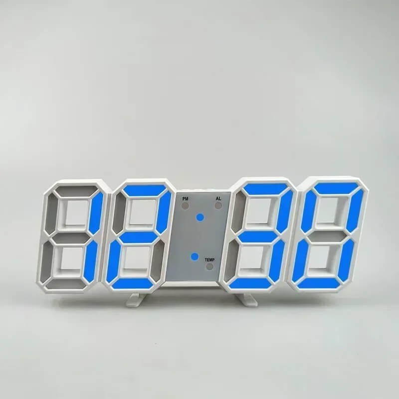 BrightChrono - 3D Digitale LED Wand- & Bureauklok | Stijlvolle Tijdsweergave voor Thuis & Kantoor