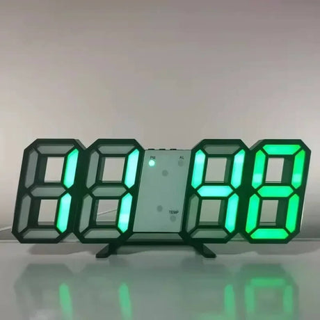 BrightChrono - 3D Digitale LED Wand- & Bureauklok | Stijlvolle Tijdsweergave voor Thuis & Kantoor
