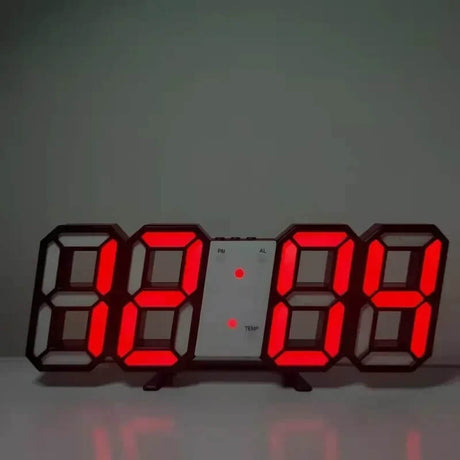 BrightChrono - 3D Digitale LED Wand- & Bureauklok | Stijlvolle Tijdsweergave voor Thuis & Kantoor