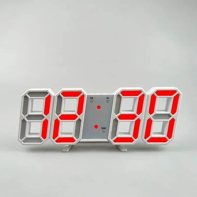 BrightChrono - 3D Digitale LED Wand- & Bureauklok | Stijlvolle Tijdsweergave voor Thuis & Kantoor