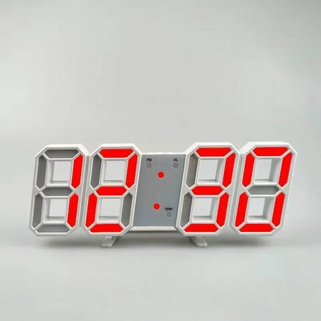 BrightChrono - 3D Digitale LED Wand- & Bureauklok | Stijlvolle Tijdsweergave voor Thuis & Kantoor