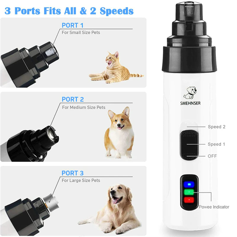 Elektrische nagelknipper & nageltrimmer voor honden en katten - oplaadbaar en ergonomisch ontwerp