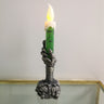 LED Kaarsenhouder met Skelethand - Enge Halloween Decoratie, Rookvrije Kaarsen voor Feest en Huis