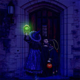 Enge Halloween deurbel met gloeiend oog | Geluids- & lichteffecten - Realistische decoratie voor trick or treating